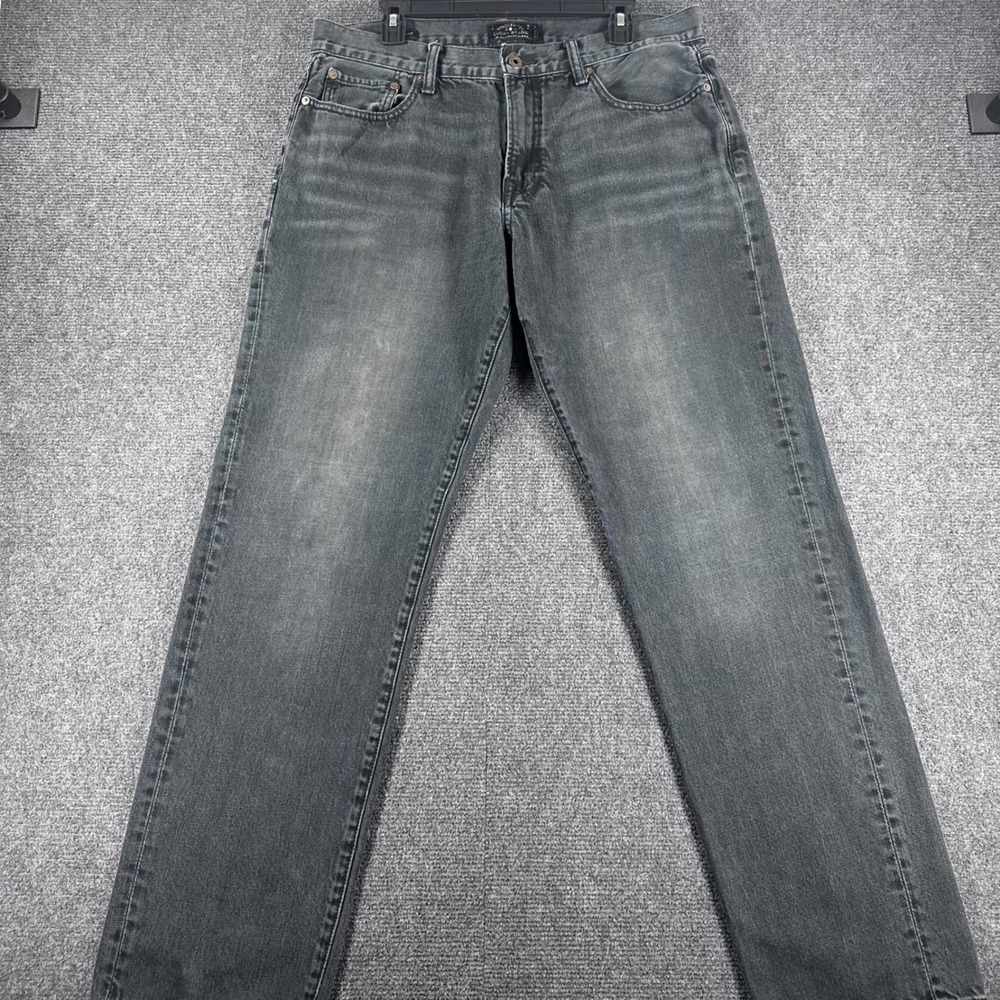 Lucky Brand Jeans Mens 36x34 221 Original Straight‎ Washed Black Denim Casual
